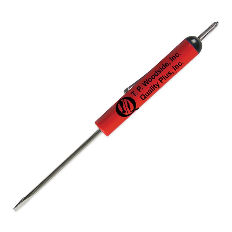 Pocket Screwdriver - Fixed 1/8" Flat Tip Blade/#0 Phillips Top