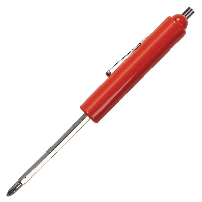 Jumbo Pocket Screwdriver - Reversible 3/16" Flat Tip & #1 Phillips Blade w/Magnet Top