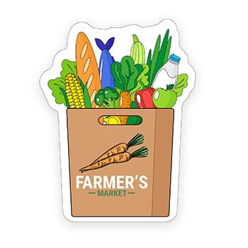 Grocery Bag Shaped NoteKeeper™ Magnet 20 Mil